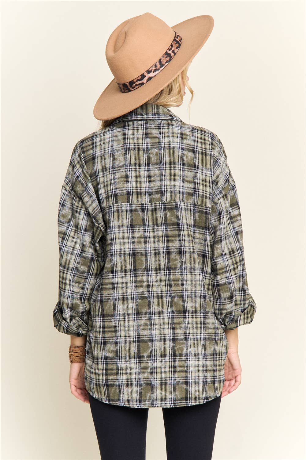 BURNOUT PLAID WASHED-LOOK SHIRT