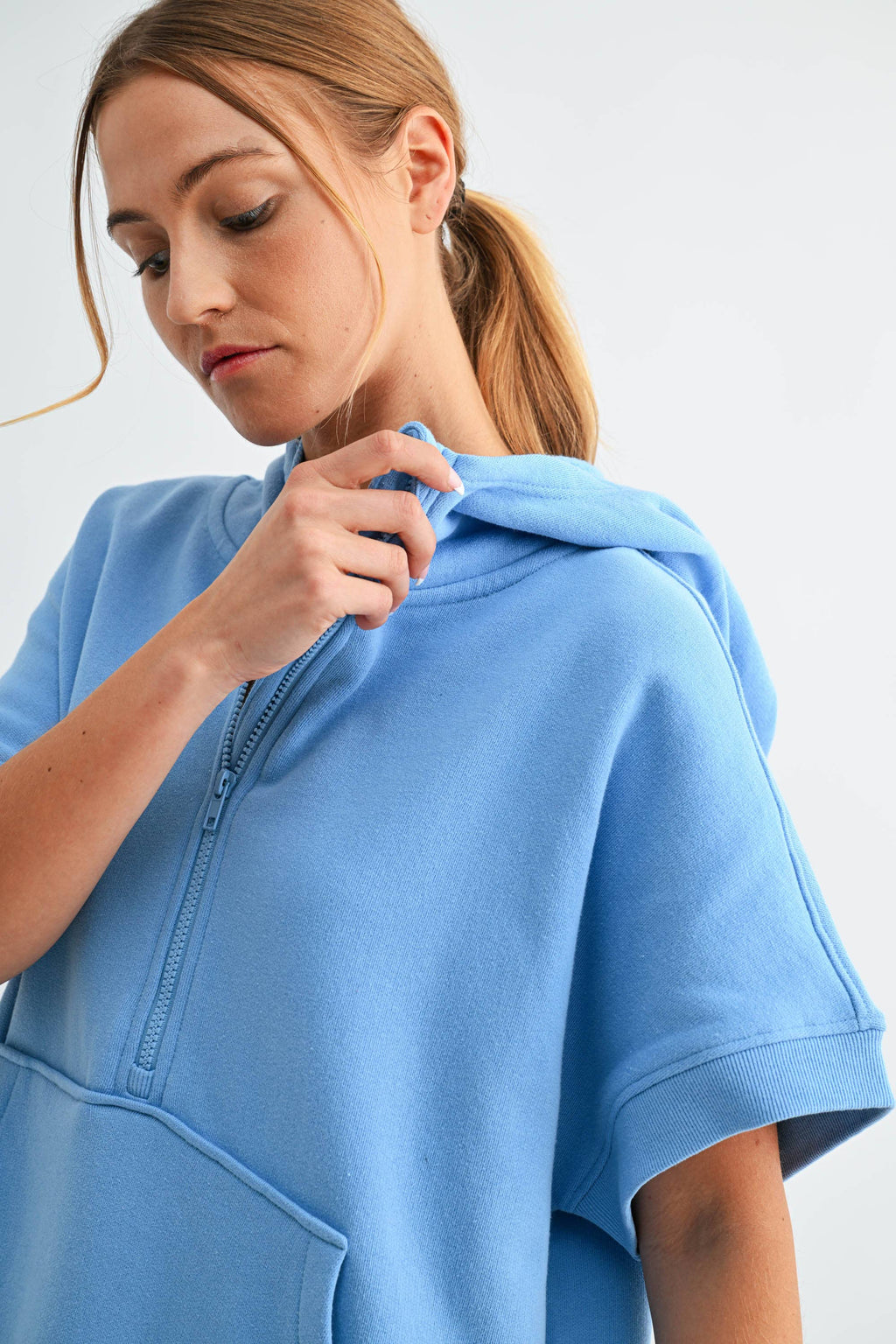 Malibu Summit Short Sleeve Half-Zip Hoodie