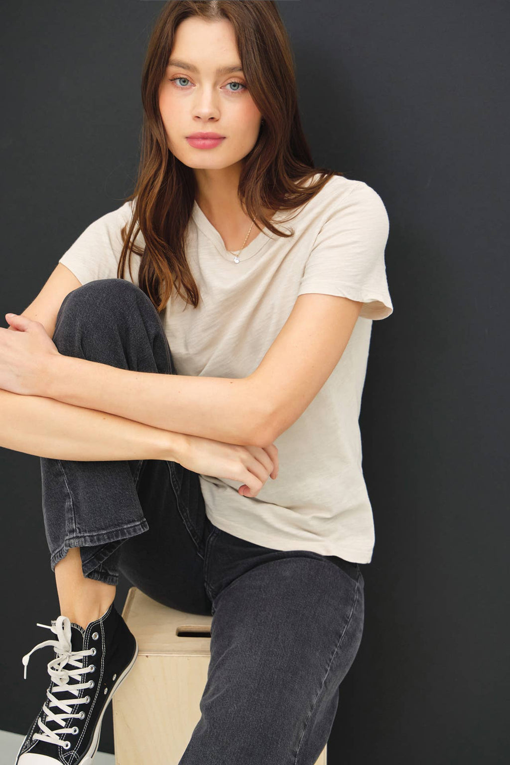 NEW SHADE-GARMENT DYED COTTON SLUB TEE