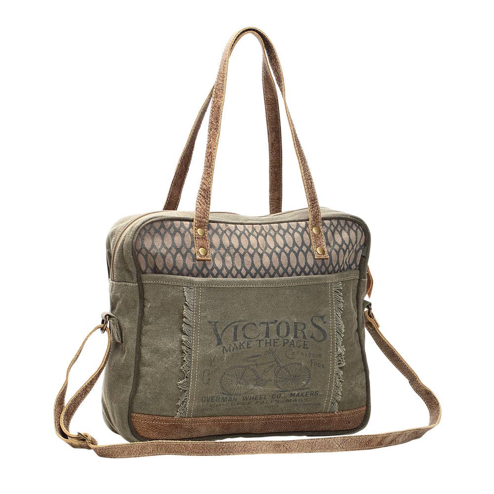 Bycycle Print Messenger Bag