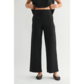 WIDE LEG PONTE KNIT PANTS