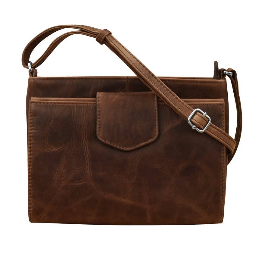 Leather Medium Organizer Crossbody