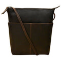 Leather Midi Sac Crossbody-Chocolate(Distressed Leather)