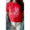 Retro Distressed American Flag Patriot 4th July Graphic Tee