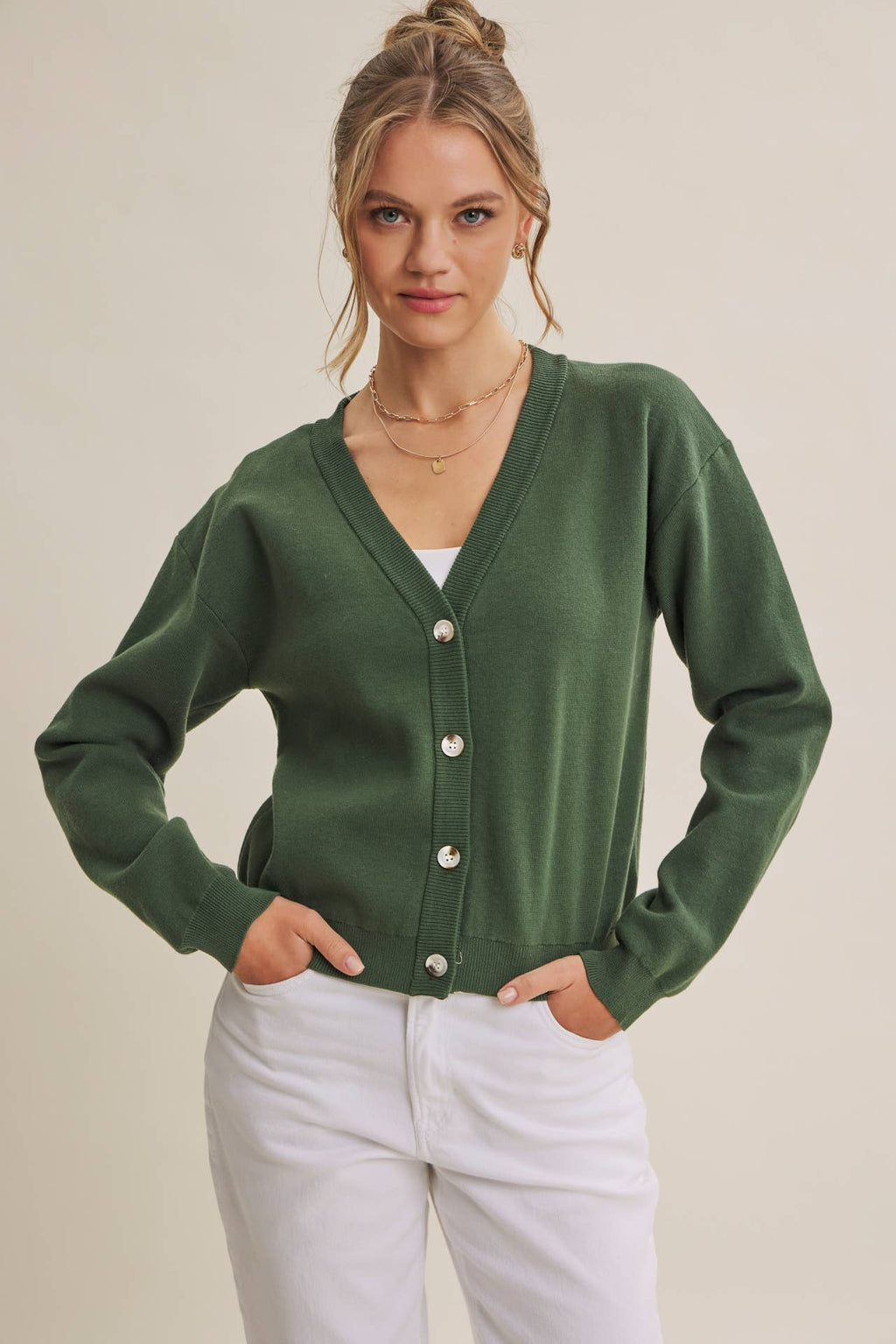 MULTI-WAY VERSATILITY SOFT COTTON BUTTON-DOWN SWEATER VEST