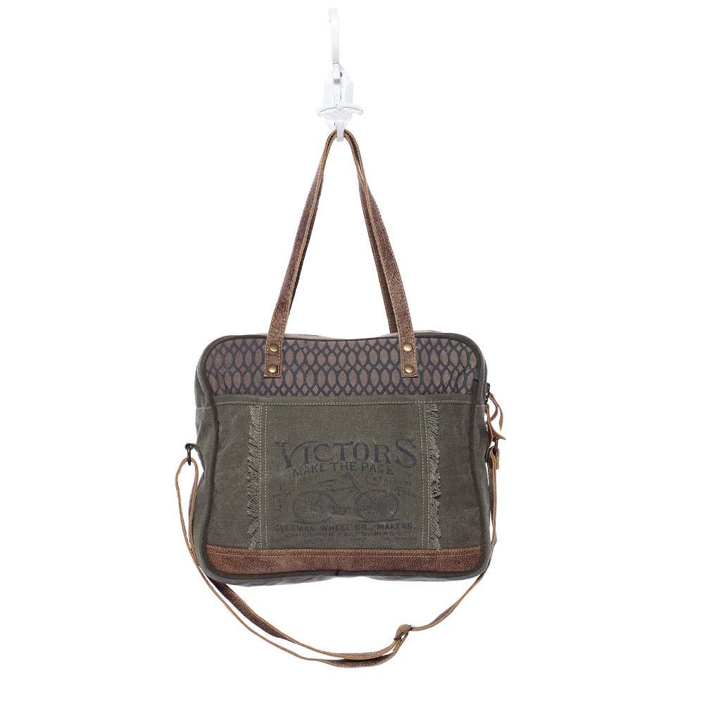 Bycycle Print Messenger Bag