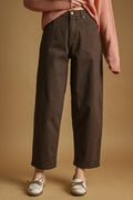 BACK ELASTIC BAND WAISED REGULAR PANTS