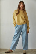Knit Sweater Crew Neck Long Sleeve Pullover Top