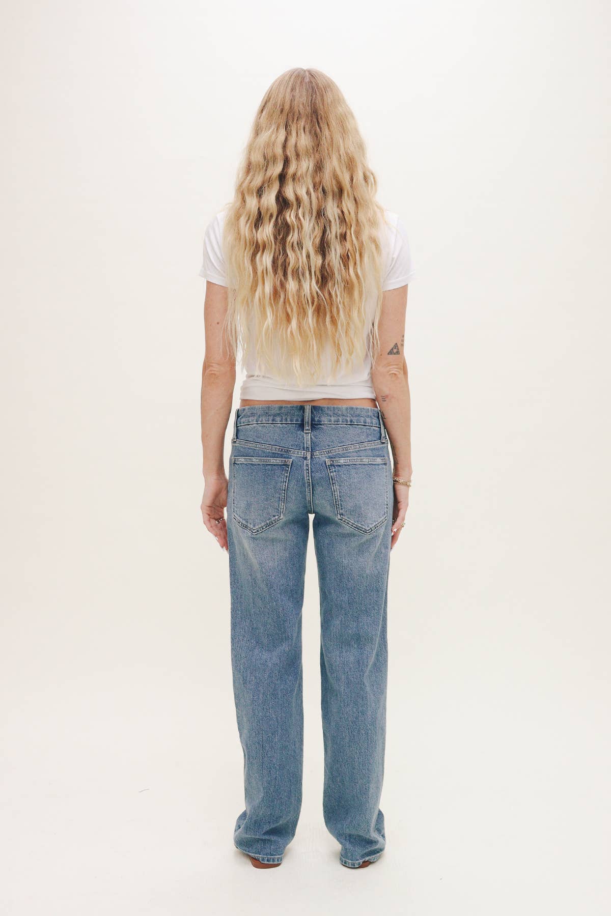 Winston Low Rise Wide Leg, True Blue Worn