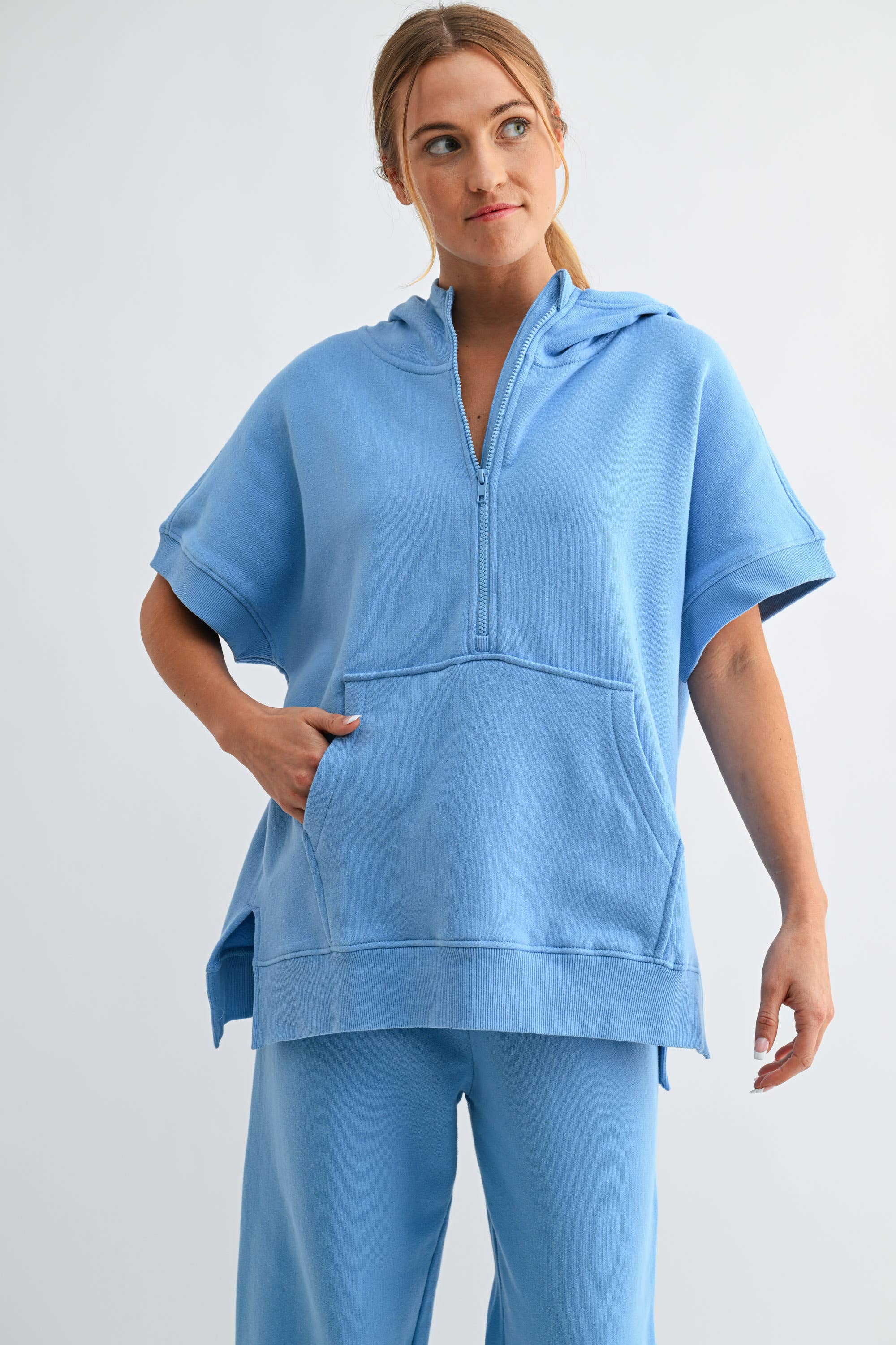 Malibu Summit Short Sleeve Half-Zip Hoodie