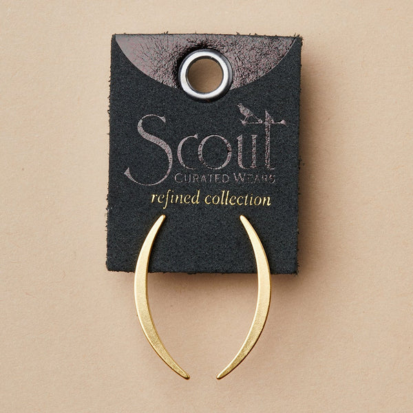 Scout: Refined Earring Collection - Gibbous Slice Stud/Gold Vermeil