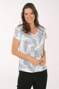 Escape: Ocean Marble V-Neck Tee