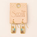 Scout: Good Karma Miyuki Frame Earring - Mint/Peach/Gold