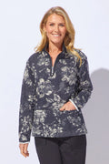 Escape: Batik Floral Quarter Zip