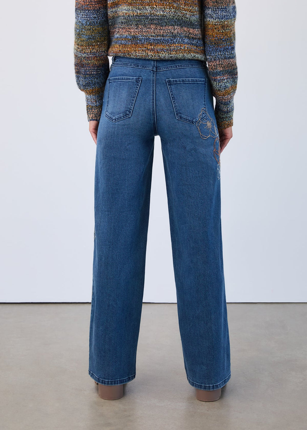 French Dressing Jeans - Christina Wide Leg Denium, Medium Dark