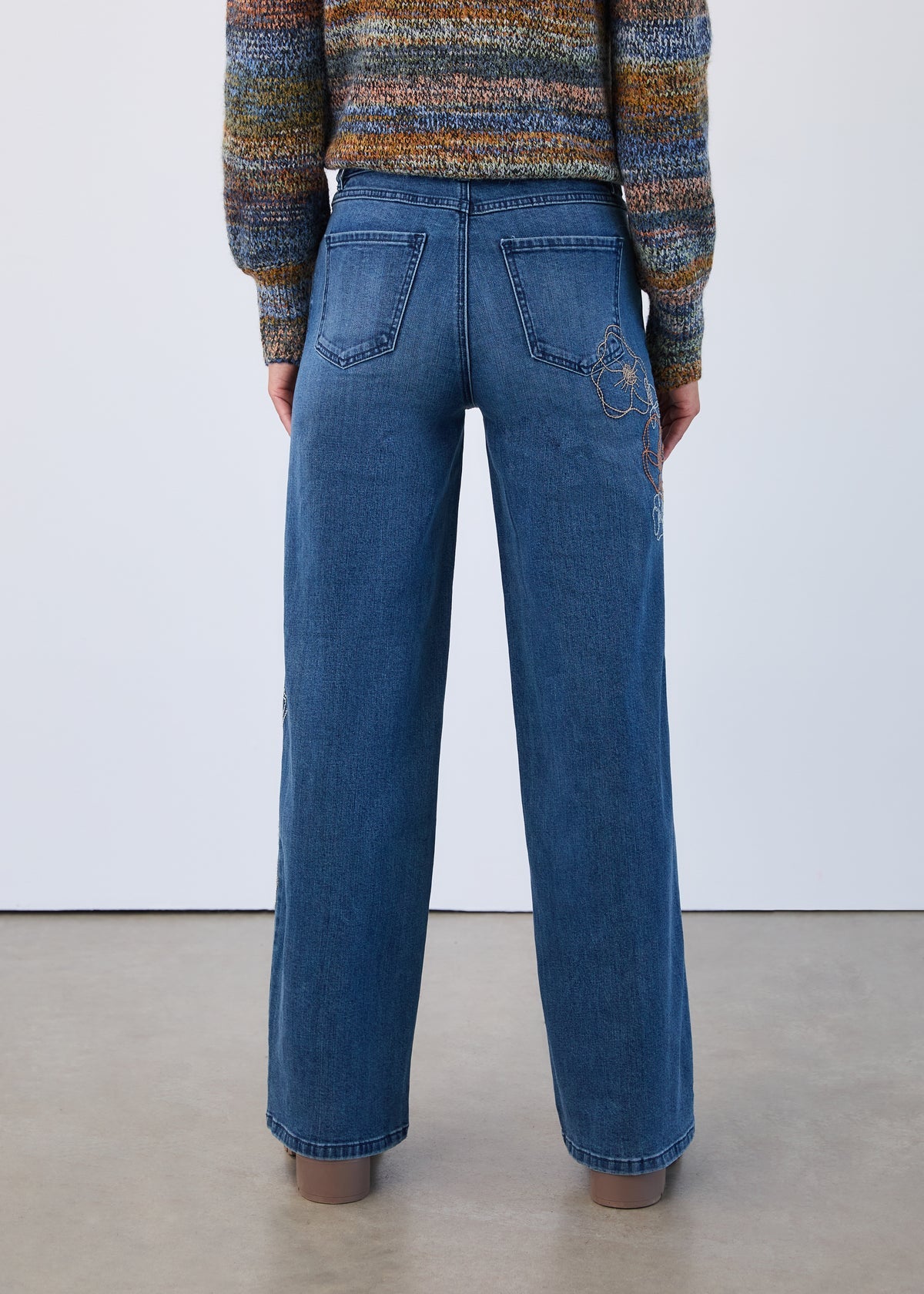 French Dressing Jeans - Christina Wide Leg Denium, Medium Dark