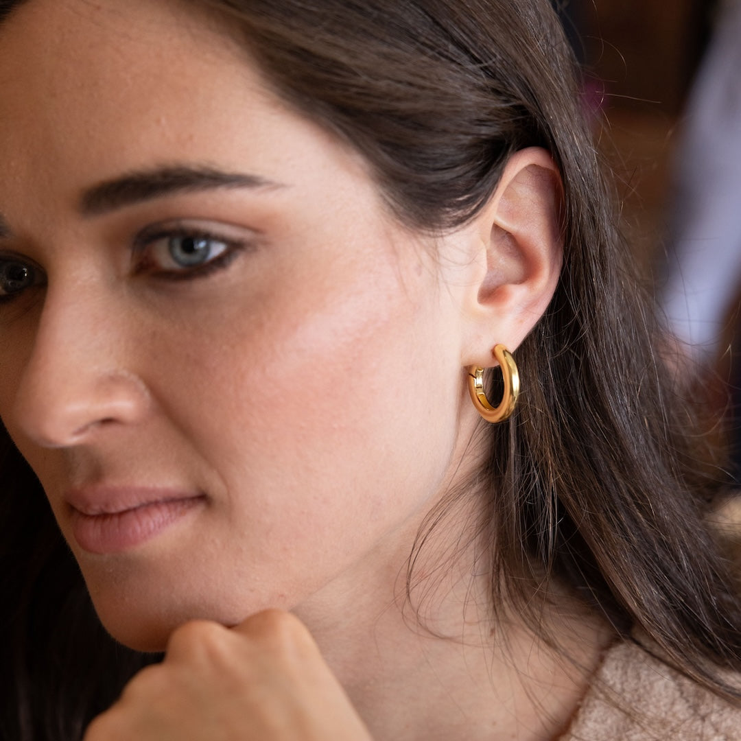Scout: Refined Earring Collection - Med Stellar Hoop/Gold Vermeil