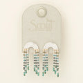 Scout: Chromacolor Miyuki Rainbow Fringe Earring - Turquoise/Mult/S