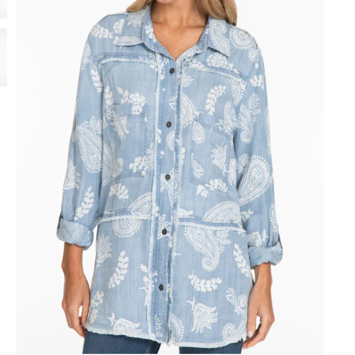 Multiples: Roll Tab Button Front Fringed