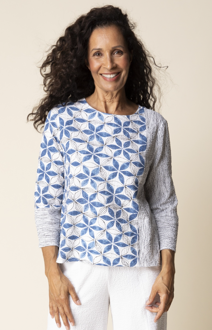 Habitat: Crinkle Crepe Flower Mix Print Pullover
