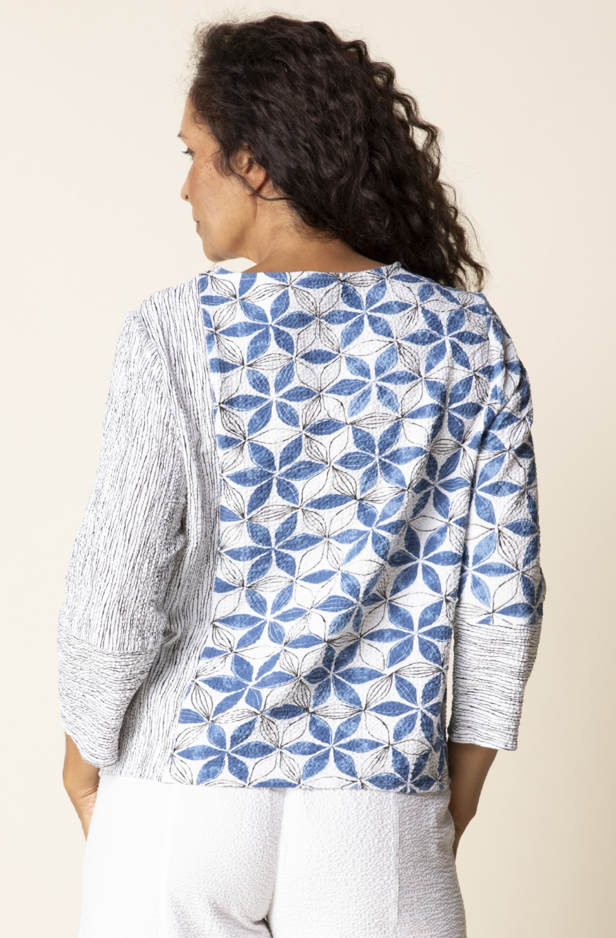 Habitat: Crinkle Crepe Flower Mix Print Pullover