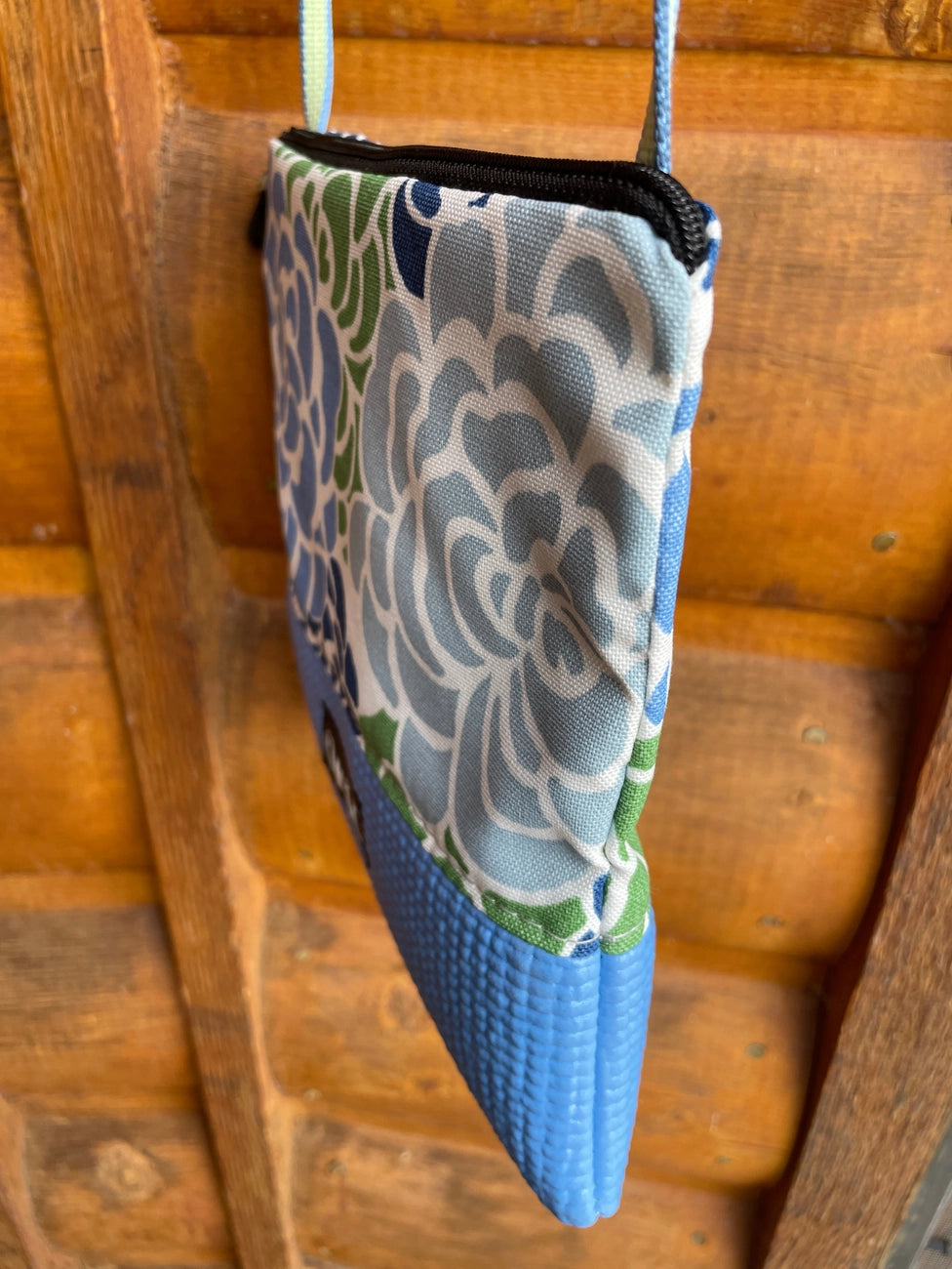 OlovesM: Stella Slate Blue Cross Body Purse-Paisley Print Fabric