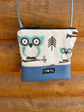 OlovesM: Stella Slate Blue Cross Body-Owl Print