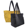 K.Carroll Accessories: Large Reversible Nylon Tote-Black/Gold