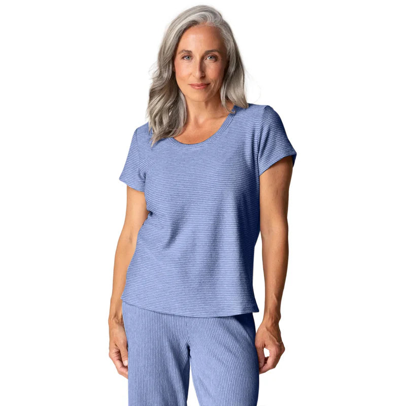 Habitat: Pasadena Knit Stripe Tee - Marine
