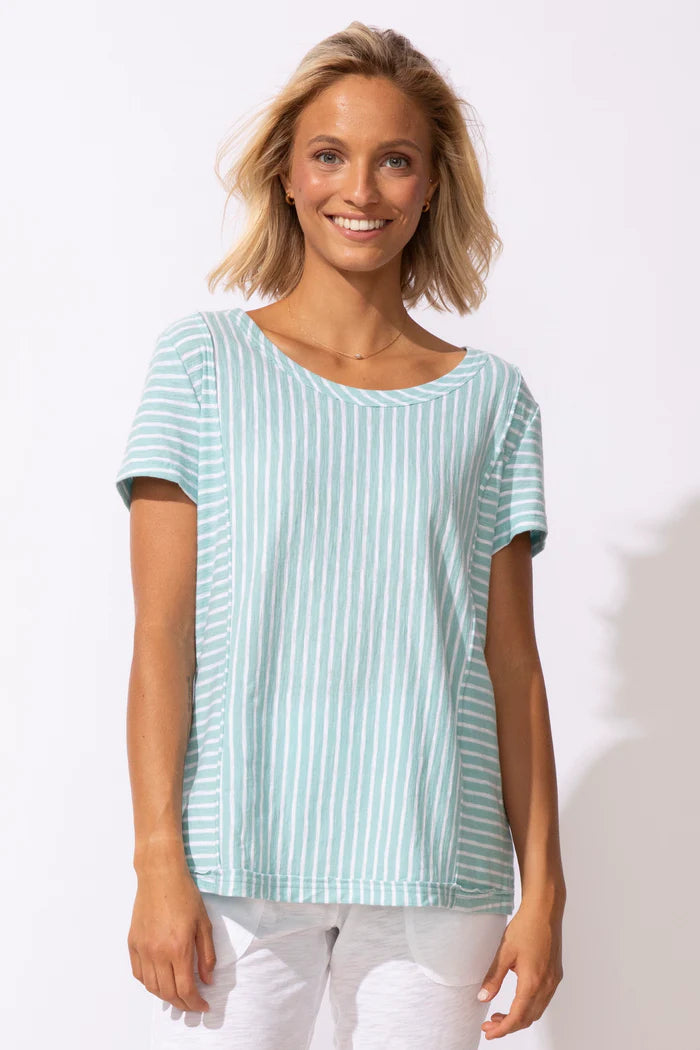 Escape: San Barb Stripe Seamed Tee