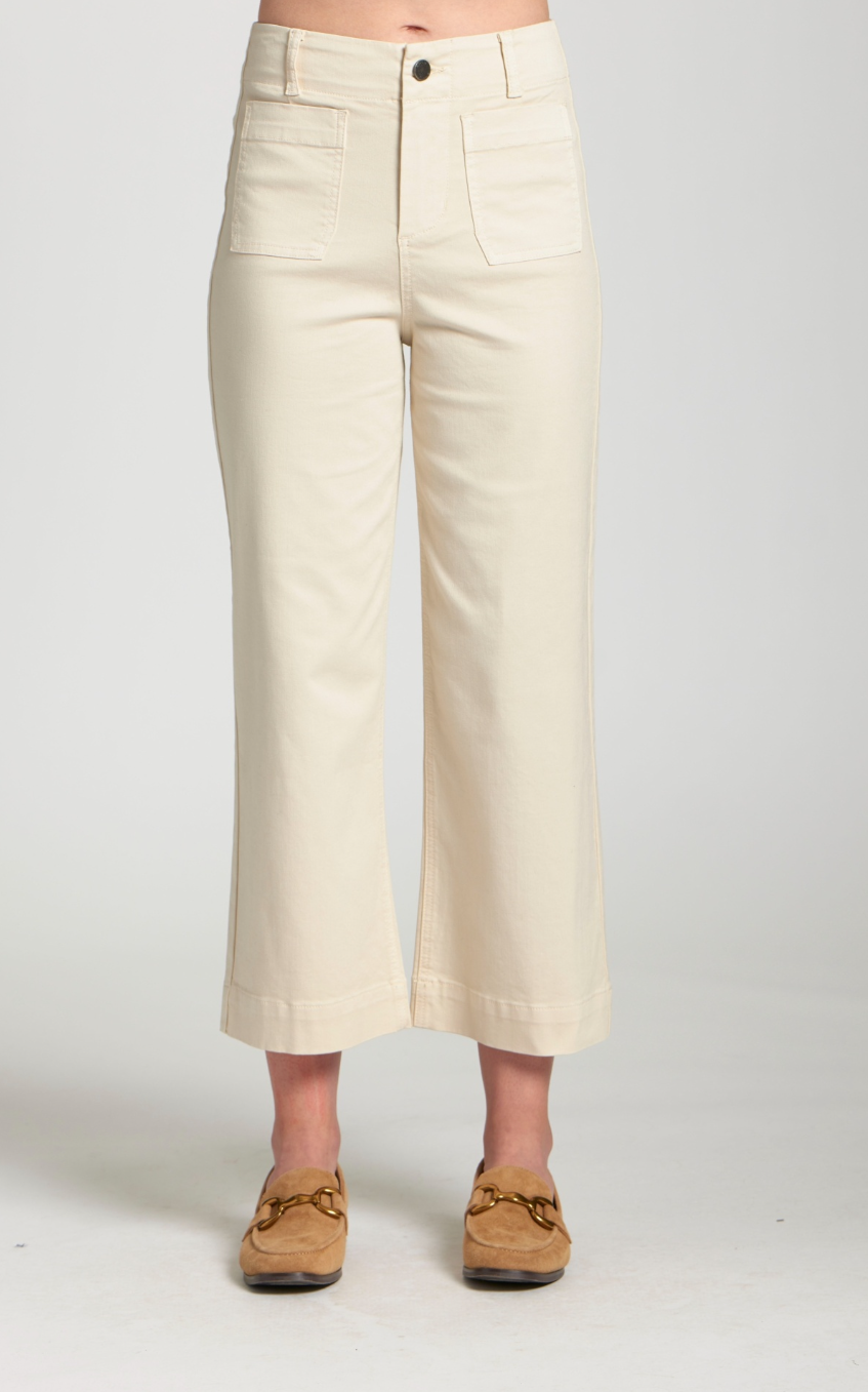 APNY: CROPPED WIDE LEG PANT W/ PATCH POCKETS