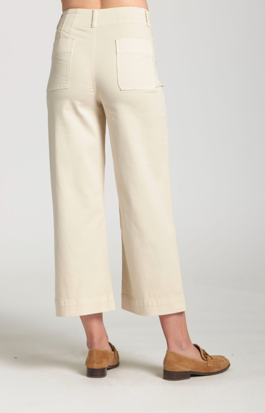 APNY: CROPPED WIDE LEG PANT W/ PATCH POCKETS