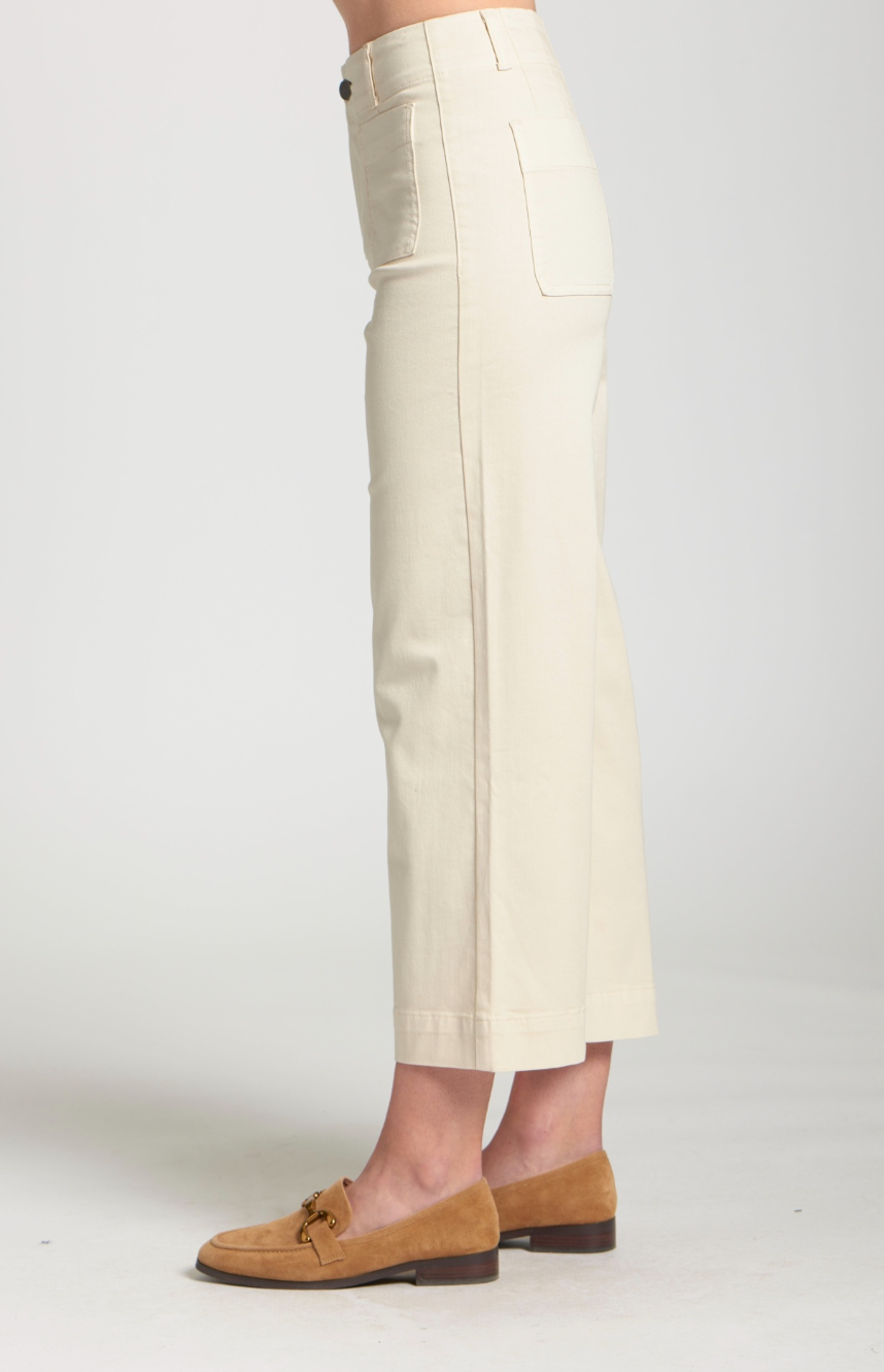 APNY: CROPPED WIDE LEG PANT W/ PATCH POCKETS