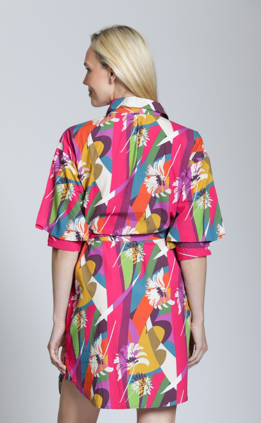 APNY: BELTED DRESS W/ PUFF SLEEVES