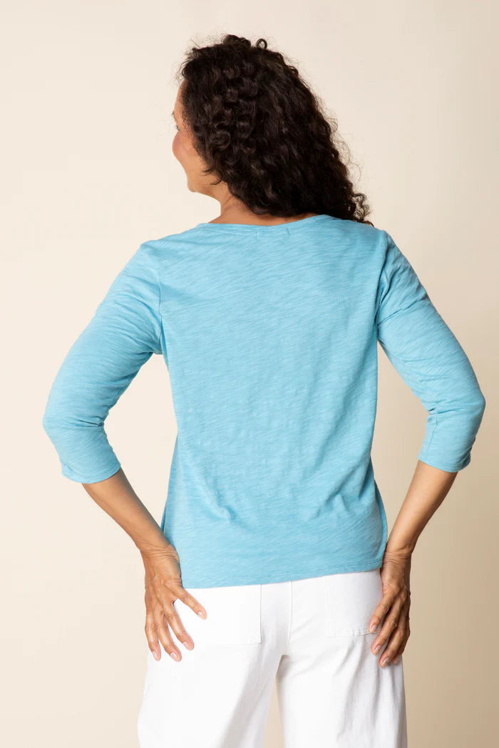Habitat: Ruched Sleeve Peruvian Cotton Tee
