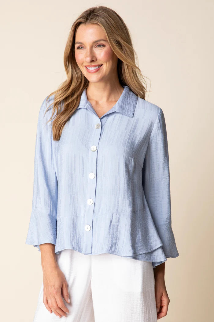 Habitat: Whisper Jacquard Rayon Flounce Shirt