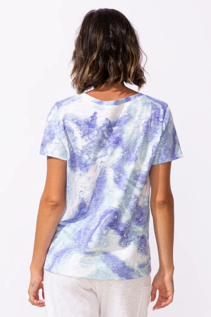 Escape: Peruvian Cotton Ocean Marble Tee