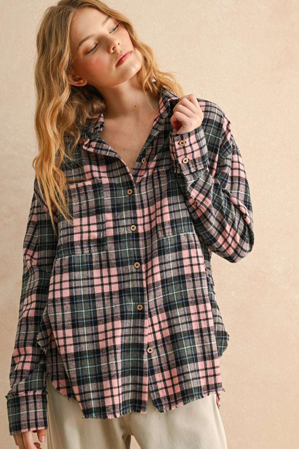 Multi Color Plaid Buttondown Shirts