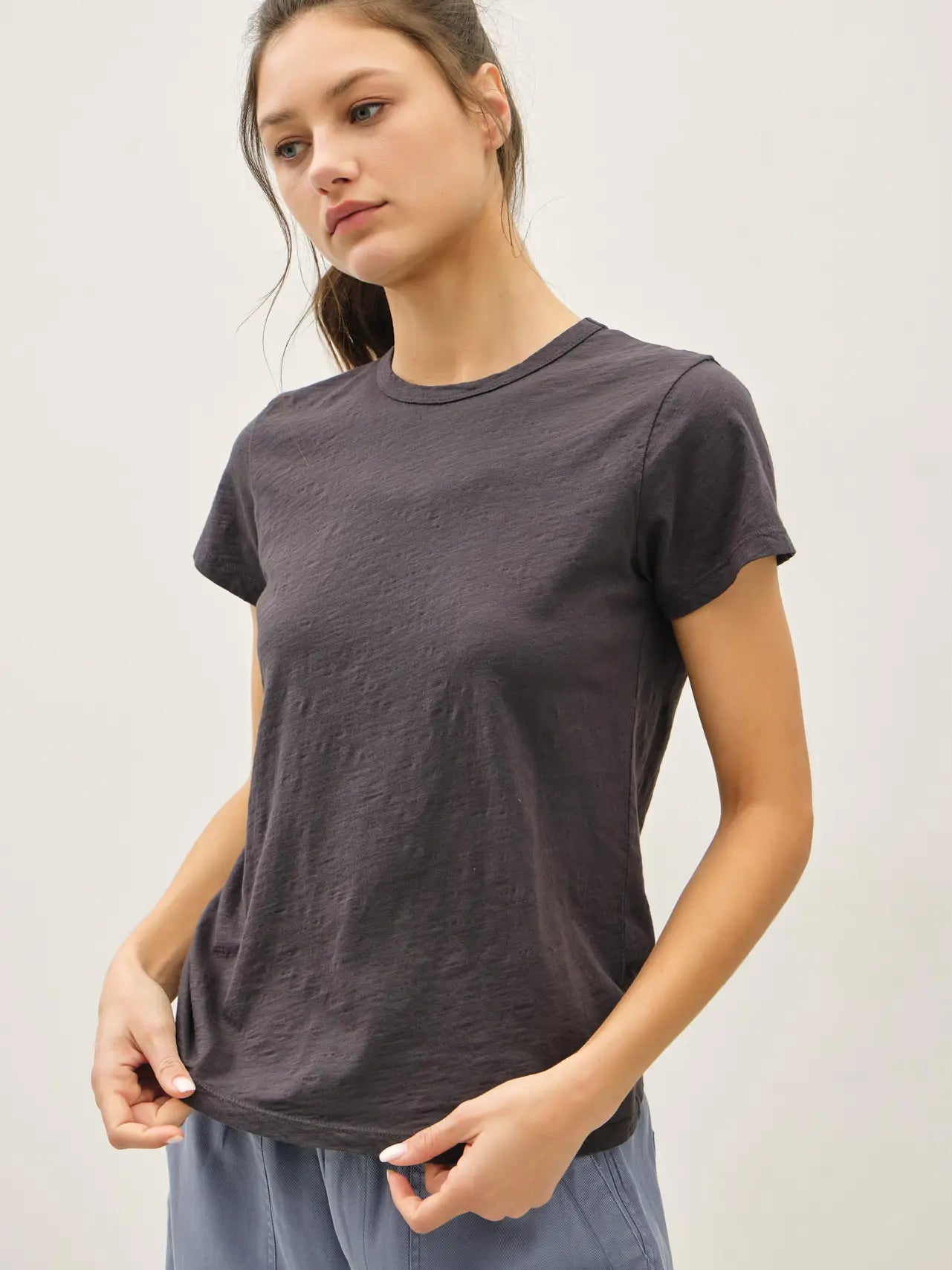 Garment Dyed Cotton Slub Tee