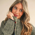 Striped Sweater Cardigan with Colorful Buttons