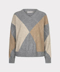 FINE-KNIT JUMPER WITH ARGYLE PATTERN