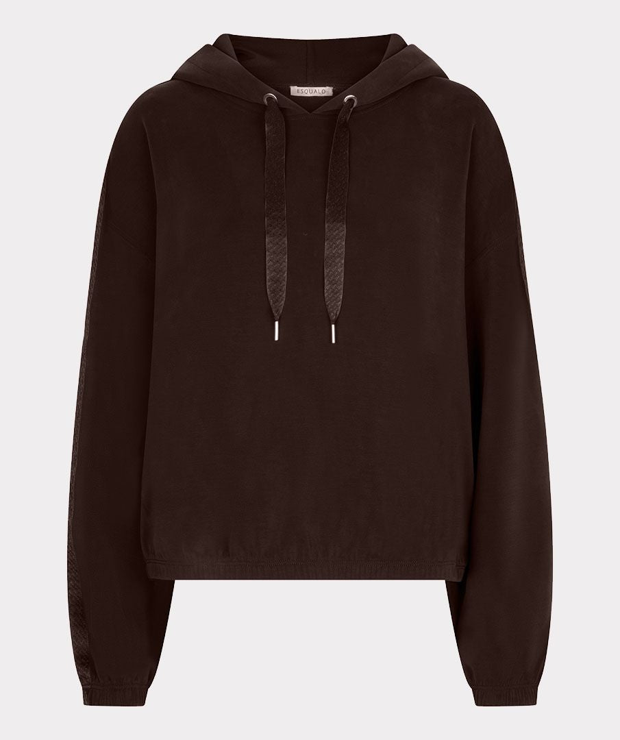 E-MONOGRAM MODAL HOODIE WITH TRIM DETAIL