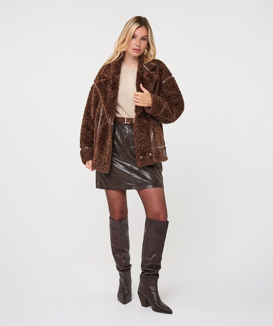 JACKET SHEARLING FAKE FUR