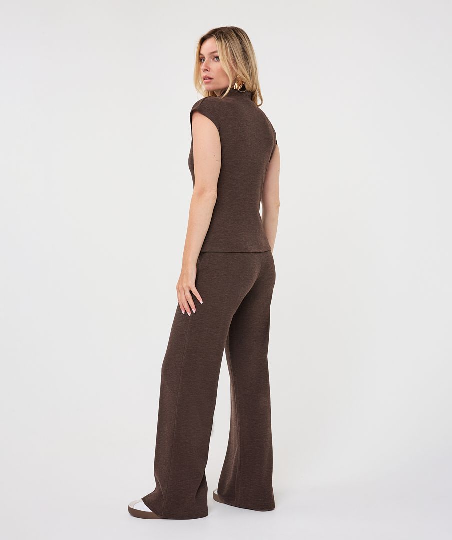 Knit Trousers with Flared Fit