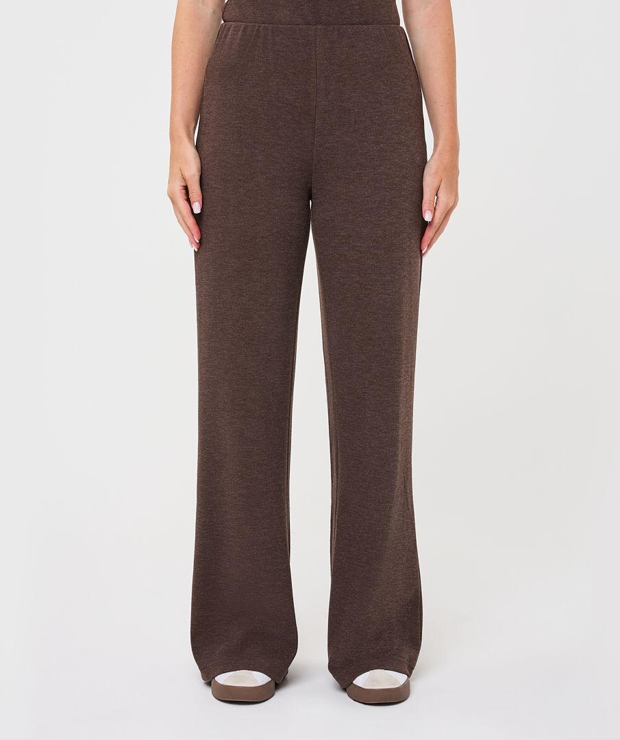 Knit Trousers with Flared Fit