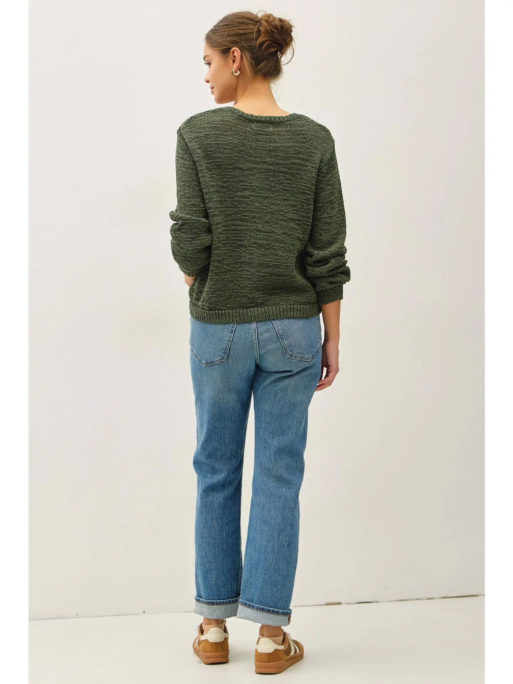 Volume Cuff Slubbed Cardigan