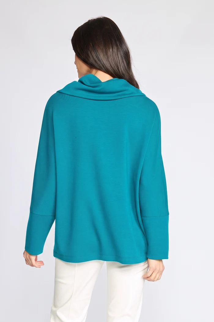 Olivia Feather Lux Knit Cowl Tunic