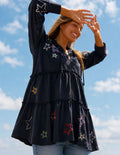KORI JACKET | COTTON HOODED JACKET WITH EMBROIDERED STARS
