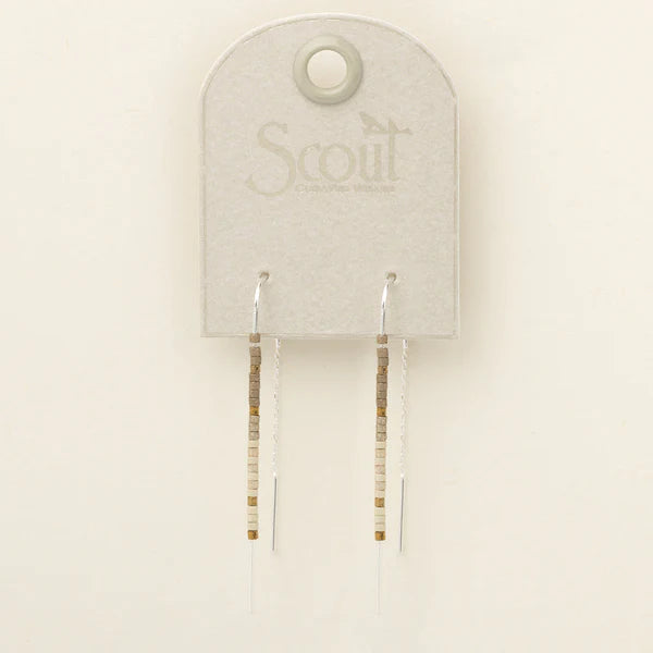 Scout: Chromacolor Miyuki Thread Earring - Pewter Multi/Silver