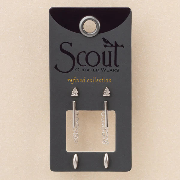 Scout: Refined Stud Trio - Mars/Silver